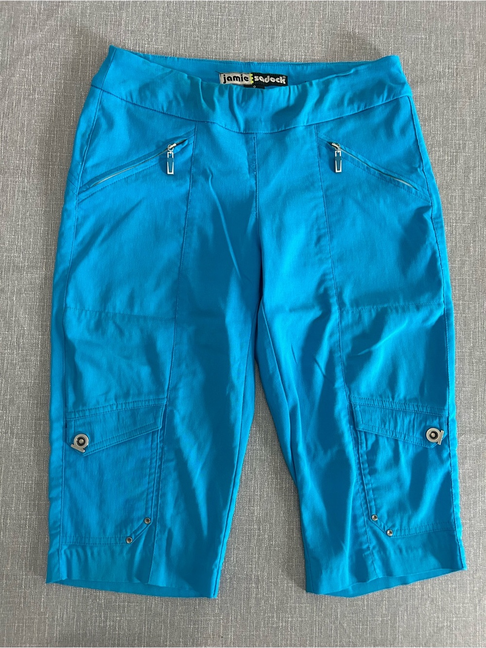 jamie sadock Bright Teal Cropped Sport Capris